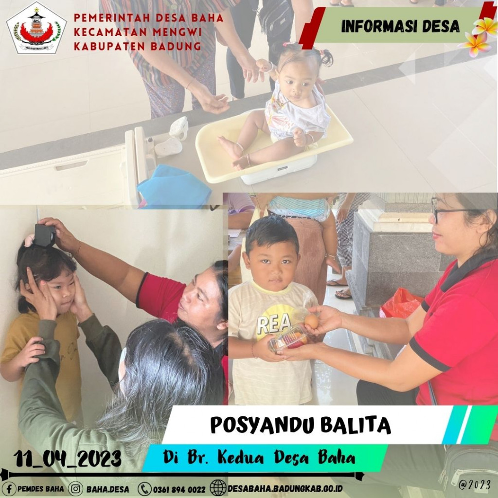 Posyandu Balita Br. Kedua Bulan April 2023